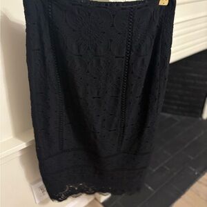 Banana Republic Black Lace Pencil Skirt
